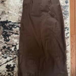 Knee length Elegant Brown Women's Skirt